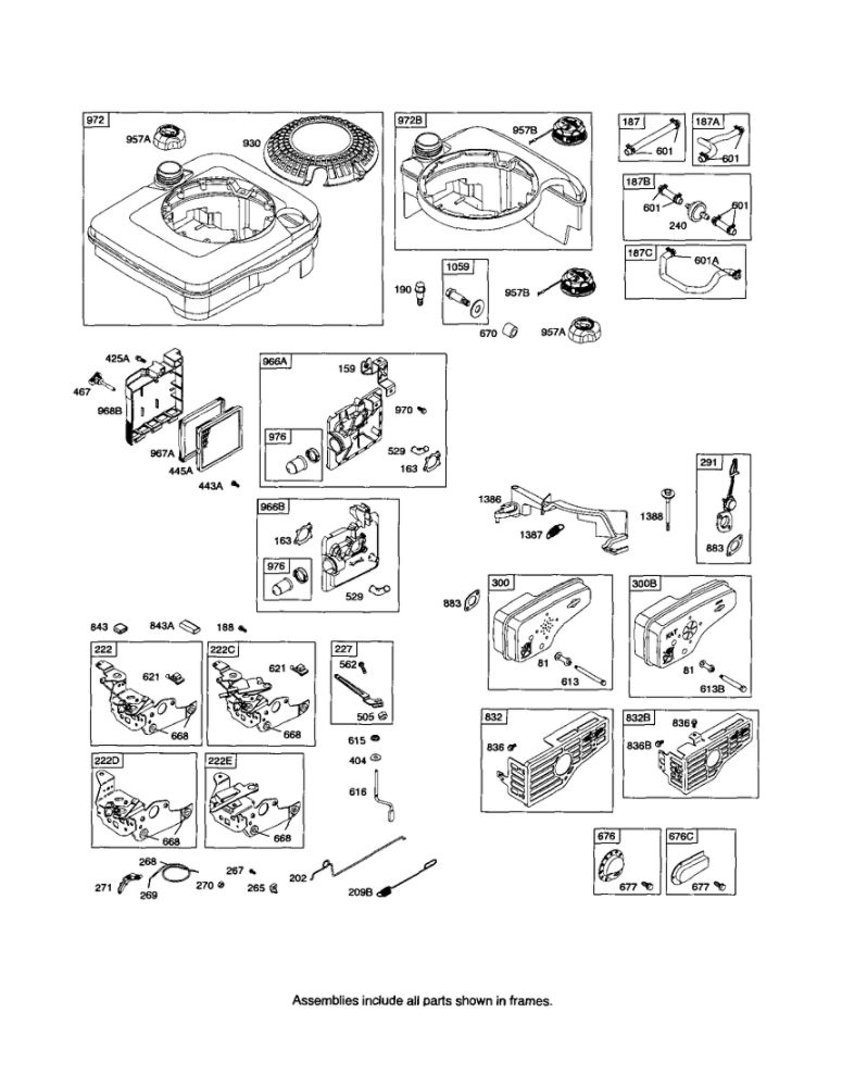 Fuel Tank/Muffler Diagram and Parts List for 123K00 0005-3717 Briggs and Stratton Engine